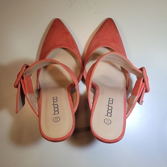 BRAND NEW BOOHOO SYNTHETIC MULES & SLIDES HIGH HEEL STILETTOS SHOE - Picture 8 of 14